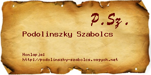 Podolinszky Szabolcs névjegykártya